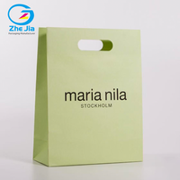 Sacs en papier de luxe personnalisés avec logo, poignées découpées, roses, pour le shopping, la maquillage et l'emballage de bijoux