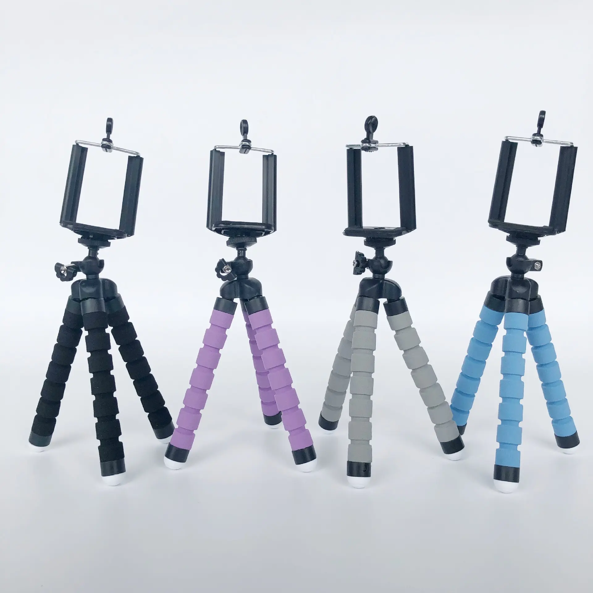 Tripod ponsel pintar kamera perekam Video kecil MINI Tripe gurita spons fleksibel portabel populer untuk ponsel dengan klip