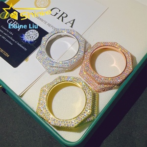 Boîtier de montre en laiton Hip Hop avec lunette en diamant Moissanite VVS certifié GRA GA2100, bijoux fins Hip Hop - Product Image 2