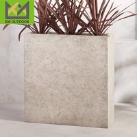 Kingmake Grands pots en béton de haute qualité Pots de fleurs créatifs modernes et minimalistes Jardinière d'extérieur pour balcon, cour, patio et jardin