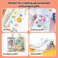 Vente en gros de marqueurs pour tissu DIY pour enfants Marqueur imperméable non toxique et inodore pour tissu Marqueur textile pour peinture