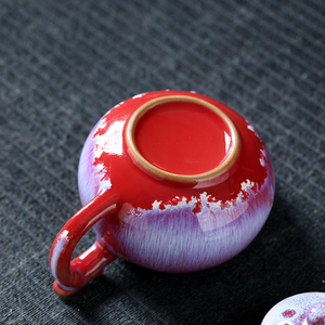 Théières rétro de haute qualité pour le thé Kung Fu, 250 ml, en céramique avec glaçure changeante au four, cadeau exquis pour les amateurs de thé - Product Image 3