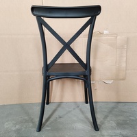 Chaise de salle à manger moderne en PP, colorée, portable, légère, durable, avec dossier en X, pour la maison, l'extérieur, design imperméable