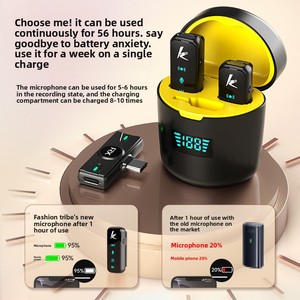 Chất lượng cao không dây Lavalier ve áo microphone cầm tay loại C Màn hình kỹ thuật số cho truyền thông phát thanh truyền hình <span class=keywords><strong>video</strong></span> ghi âm - Product Image 4