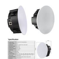 Haut-parleur de plafond sans fil WiFi BT5.4 USB LAN Multiroom AirPlay DLNA 60W pour la maison, les restaurants et les centres commerciaux