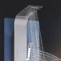 304 acier inoxydable affichage numérique pluie corps Jets poche baignoire bec cascade panneau de douche