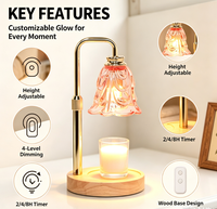 Lampe chauffe-bougie avec minuterie, cadeaux de déménagement, décoration pour nouvelle maison