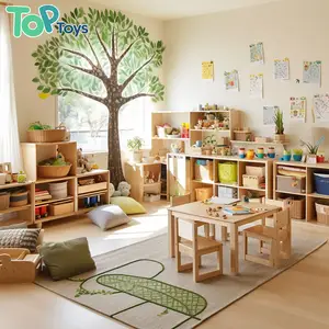 TOP Kids Montessori Möbel hersteller Lieferant für Kindergarten Kindertag stätte Klassen zimmer möbel