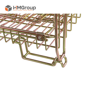 <span class=keywords><strong>Cage</strong></span> métallique empilable et pliable en zinc galvanisé lisse, capacité de charge 600 kg, pour le stockage et le transport de préformes PET - Product Image 4