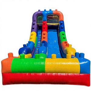 Toboggan aquatique gonflable en promotion – Toboggan aquatique et sec pour enfants et adultes, idéal pour les zones de jeux extérieures - Product Image 2