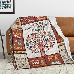 Couverture en flanelle pour les amateurs de lecture, couverture de sieste, douce pour la peau, réversible, pour les voyages, le camping, impression personnalisée OEM ODM - Product Image 3