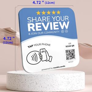 Custom Acrylic NFC Table Stand For Google Review 13.56MHz Frequency For Social Media Google Review - Product Image 6