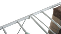 Séchoir à linge pliable double niveau en métal portable pour extérieur, étagère à serviettes antidérapante pour balcon, fourni par l'usine