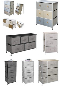 Commode verticale <span class=keywords><strong>à</strong></span> cadre en acier avec bacs en tissu, organisateur de tiroirs, coffre de rangement, <span class=keywords><strong>tour</strong></span> de rangement avec bacs en tissu - Product Image 6