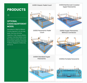 Terrain de padel moderne EXITO, couleur et taille personnalisées, matériaux de haute qualité, certifié CE et ISO, délai de production rapide - Product Image 4