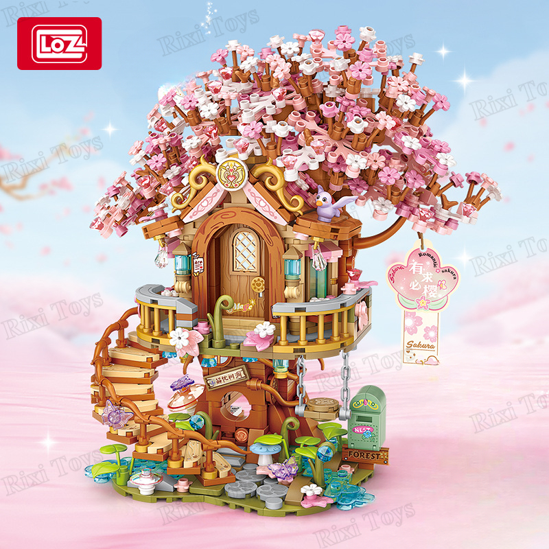 LOZ 1381 Cherry Blossom Tree House Model Toy - 1149pcs Blocks