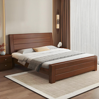 Lit en bois massif Lit Queen de 1.8m Lit double de 1.5m Mobilier moderne et simple économique Rangement pour la chambre principale