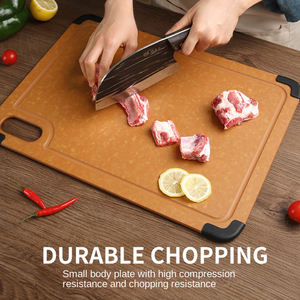 Dubbelzijdig snijplank van dennenhoutvezels, groente- en vleessnijplank, set van 3 - Product Image 4