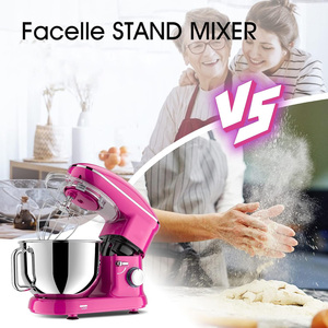 Batteur à crème électrique automatique en acier inoxydable 4L, design à tête inclinable, 6 vitesses, avec boîtier en plastique pour usage domestique sur comptoir - Product Image 6