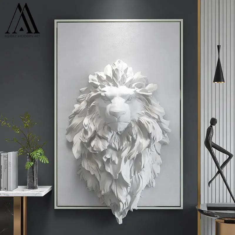 Художественная голова льва, лицо льва, домашний декор, украшение из смолы, большая голова льва, настенная скульптура