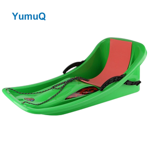 YumuQ Traîneau à neige en <span class=keywords><strong>plastique</strong></span> d'hiver avec <span class=keywords><strong>frein</strong></span>, Traîneau à neige en <span class=keywords><strong>plastique</strong></span> pour sports de plein air dur avec dossier - Product Image 2