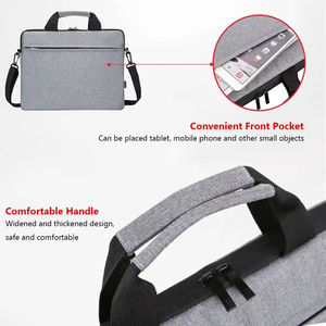 कस्टम लोगो पहनने के लिए प्रतिरोधी पोर्टेबल नोटबुक ब्रीफकेस पाउच बड़ी क्षमता यात्रा लैपटॉप कंधे के साथ आंतरिक आस्तीन बैग - Product Image 3