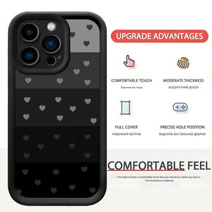 <span class=keywords><strong>Coque</strong></span> de téléphone en TPU antichoc et étanche Beilika, motif petit cœur gris, rainures noires, style Ins, pour filles, vente en gros - Product Image 5