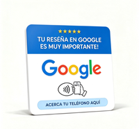 Autocollant NFC Google Review en espagnol, étiquettes NFC en PVC imperméables, logo personnalisé imprimé pour utilisation sur les comptoirs de magasin