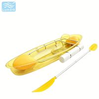 Sac flottant latéral transparent pour kayak en cristal coloré avec pagaie double pour la plage, personnalisé de Chine, Lumark, incassable
