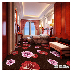 High Quality Nylon Jacquard Cut Pile Hotel Carpet 5 Star Wall-to-Wall Bedroom Design Printed Tufted Home Wilton Hotel Room - Product Image 3