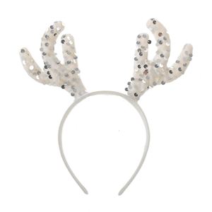 Sparkly Sequin Reindeer Antlers <b>Headband</b> - Festive Christmas Hair Accessory for Holiday Parties & Cosplay - Product Image 1