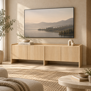 Elegante Mobile <span class=keywords><strong>TV</strong></span> Moderno in Legno da 65 <span class=keywords><strong>Pollici</strong></span> con 4 Ante per Uso Domestico - Arredamento per Soggiorno - Product Image 3