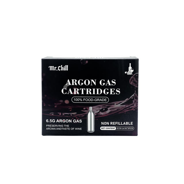 Wholesale Bulk Supply Stable Gas Output High Purity Argon Gas Cartridge Stable for Wine Protection