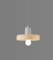 Lampe d'art, suspension en marbre naturel espagnol, idéale pour restaurant de luxe, bar, chambre principale, hall d'entrée design
