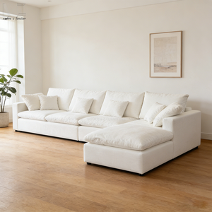 Divano Angolare Modulare a L Oversize in Stile Europeo, Set di Divani Componibili per Soggiorno, Appartamento e Hotel - Product Image 3