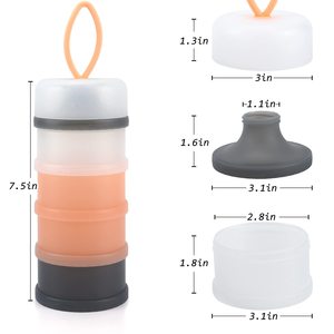 Boîte de rangement pour collations pour bébé sans BPA, 4 couches, distributeur de <span class=keywords><strong>lait</strong></span> en poudre pour l'école - Product Image 4