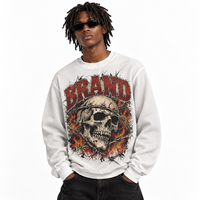 T-shirts pour hommes personnalisés 100% coton, impression DTG, motif graphique Jumbo, coupe ample, coupe courte, manches longues gaufrées