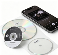 Étiquette RFID passive 13,56 MHz réinscriptible ISO15693 SLIX NFC CD, autocollant RFID