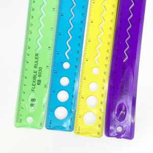 Fournitures scolaires SURWIN, règle souple en PVC de 30 cm, multicolores, pliable, avec logo OEM pour la promotion - Product Image 6