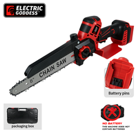 Gergaji Mini Tanpa Kabel 20V 1380W 8 Inci Portabel Genggam Pelumasan Otomatis Baterai Lithium Pemangkas Pohon Taman