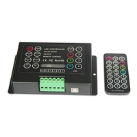 Controlador LED RGB Programable Bincolor BC-380-6A DC12V-24V con Control Remoto Infrarrojo Inalámbrico