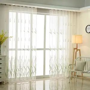 Новые прозрачные шторы в простом стиле с вышивкой, готовые шторы для гостиной, роскошные