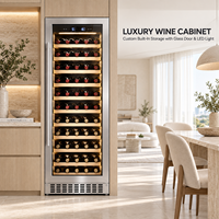 Armoire à vin de luxe Minghou avec éclairage, porte en verre moderne, armoire de rangement pour vin, sur mesure pour villa, appartement, intérieur