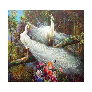 5d Diy Crystal Diamond Painting Peacocks In The Forest Full Drill Adults Home Study Room Decor Diamond Embroidery Kits