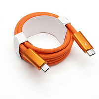Câble de données tressé BJC Orange de 2 mètres, épais, 240W, type C, charge rapide, pour téléphones mobiles 15-17