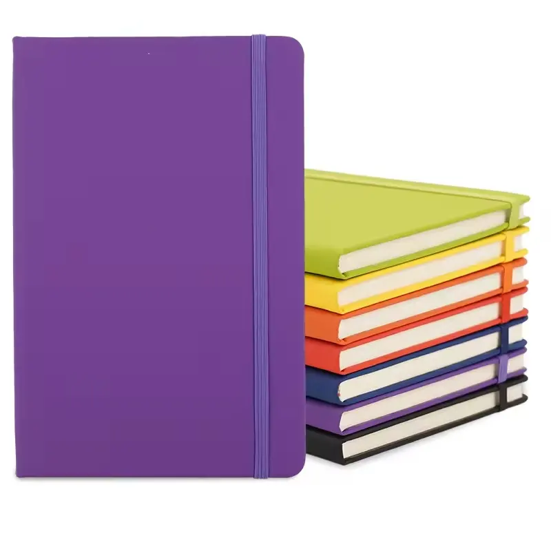 Fabricante diario personalizado A5 tapa blanda PU cuero cuaderno oficina de negocios cuaderno con impresión personalizada logotipo