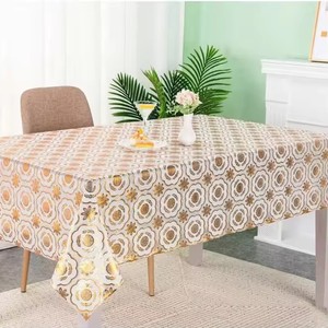 High Quality Various Sizes Eco Friendly <strong>PVC</strong> <strong>Table</strong> <strong>Cloth</strong> Easy to Clean Vinyl Rectangle Plastic Tablecloth - Product Image 2