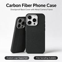 Étui de téléphone fin en fibre de carbone, motif personnalisé, logo et couleur sur mesure, coque de protection antichoc, échantillon gratuit pour commande en gros