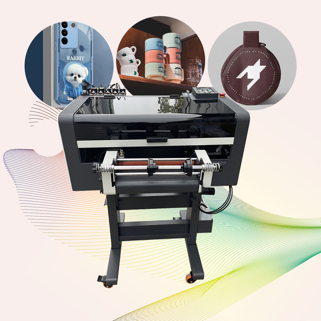 Small A3 A1 UV Printer All in One 30cm Digital UV DTF Printer Film Sticker Transfer logo Printer with Laminator