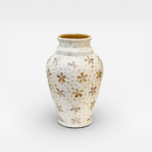 Jarrón de Mesa de Lujo con Incrustaciones de Concha Natural de Madreperla, Hecho a Mano, Elegante Decoración para el Hogar, Centro de Mesa para Bodas y Hoteles - Product Image 4